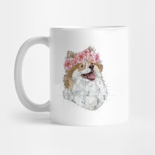 Peachy with Flower Crown Mug